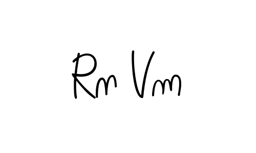 Design your own signature with our free online signature maker. With this signature software, you can create a handwritten (Angelique-Rose-font-FFP) signature for name Rn Vm. Rn Vm signature style 5 images and pictures png