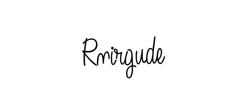 Use a signature maker to create a handwritten signature online. With this signature software, you can design (Angelique-Rose-font-FFP) your own signature for name Rnirgude. Rnirgude signature style 5 images and pictures png