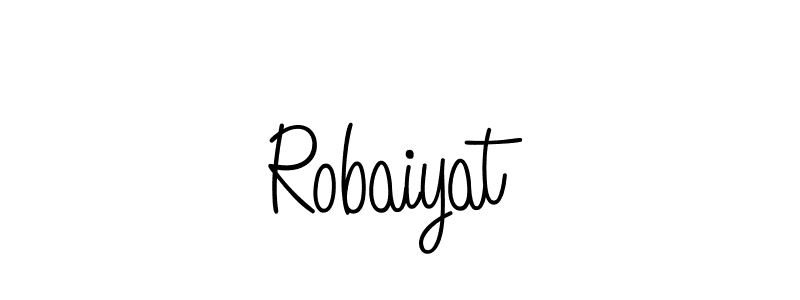 How to make Robaiyat name signature. Use Angelique-Rose-font-FFP style for creating short signs online. This is the latest handwritten sign. Robaiyat signature style 5 images and pictures png