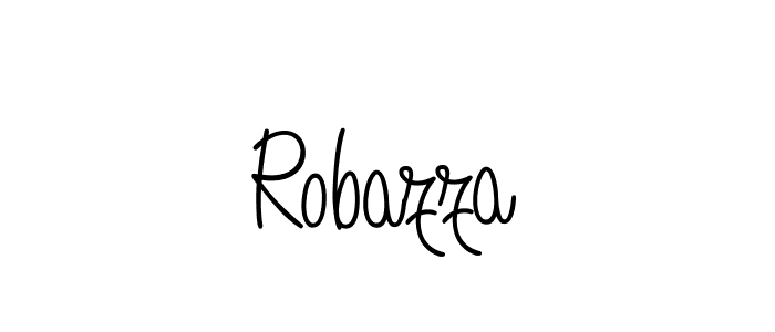 You should practise on your own different ways (Angelique-Rose-font-FFP) to write your name (Robazza) in signature. don't let someone else do it for you. Robazza signature style 5 images and pictures png