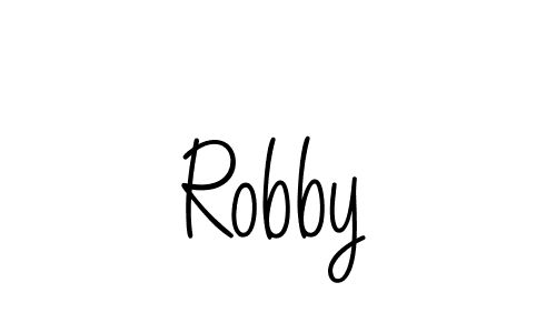 How to make Robby name signature. Use Angelique-Rose-font-FFP style for creating short signs online. This is the latest handwritten sign. Robby signature style 5 images and pictures png