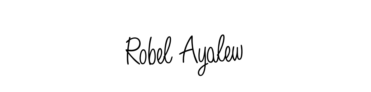 Make a beautiful signature design for name Robel Ayalew. With this signature (Angelique-Rose-font-FFP) style, you can create a handwritten signature for free. Robel Ayalew signature style 5 images and pictures png