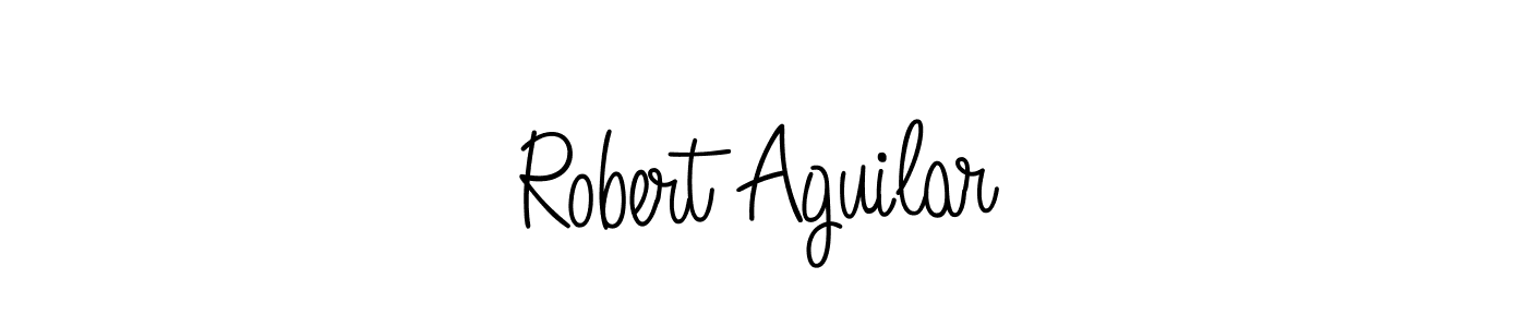 Use a signature maker to create a handwritten signature online. With this signature software, you can design (Angelique-Rose-font-FFP) your own signature for name Robert Aguilar. Robert Aguilar signature style 5 images and pictures png