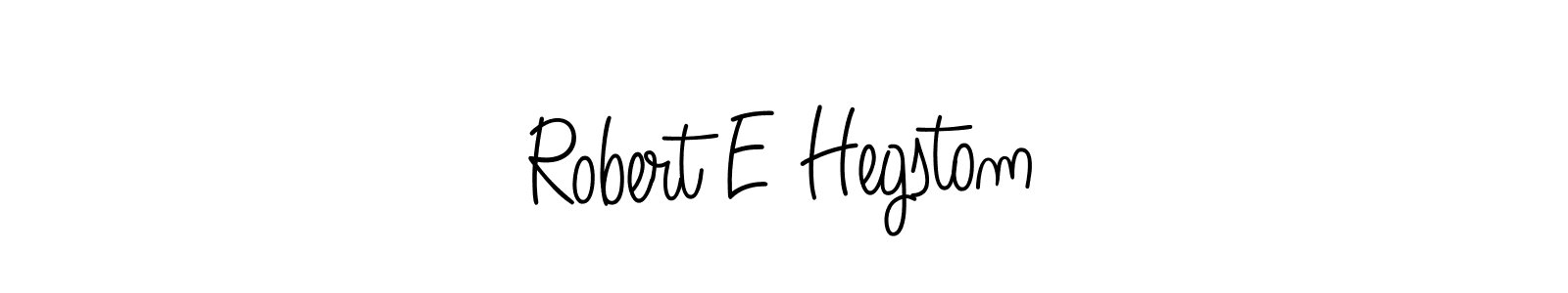 How to make Robert E Hegstom name signature. Use Angelique-Rose-font-FFP style for creating short signs online. This is the latest handwritten sign. Robert E Hegstom signature style 5 images and pictures png