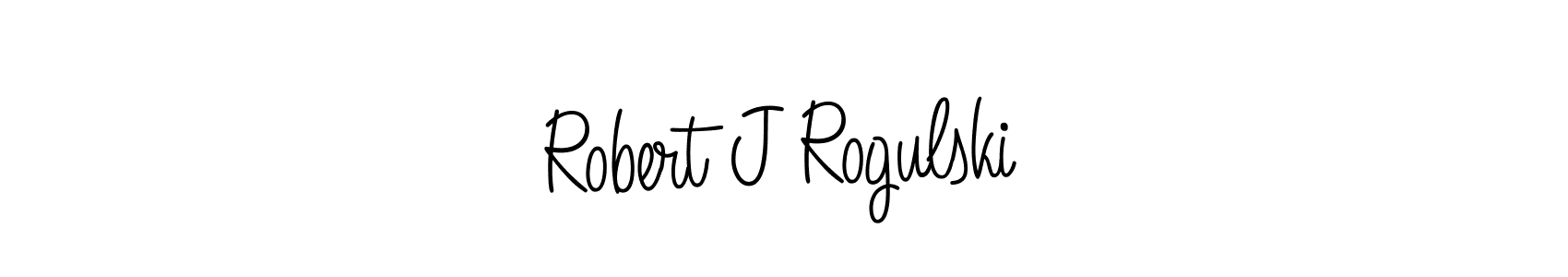 Design your own signature with our free online signature maker. With this signature software, you can create a handwritten (Angelique-Rose-font-FFP) signature for name Robert J Rogulski. Robert J Rogulski signature style 5 images and pictures png