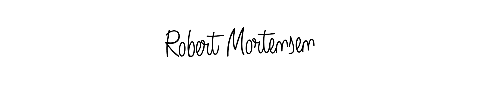Use a signature maker to create a handwritten signature online. With this signature software, you can design (Angelique-Rose-font-FFP) your own signature for name Robert Mortensen. Robert Mortensen signature style 5 images and pictures png