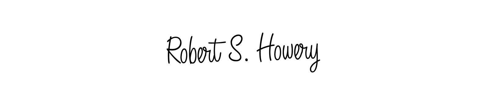 You should practise on your own different ways (Angelique-Rose-font-FFP) to write your name (Robert S. Howery) in signature. don't let someone else do it for you. Robert S. Howery signature style 5 images and pictures png