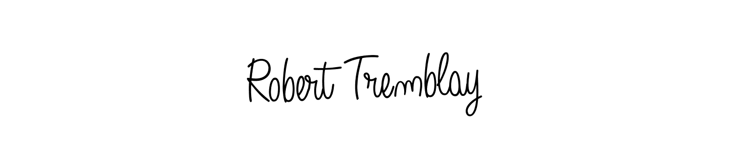 You should practise on your own different ways (Angelique-Rose-font-FFP) to write your name (Robert Tremblay) in signature. don't let someone else do it for you. Robert Tremblay signature style 5 images and pictures png