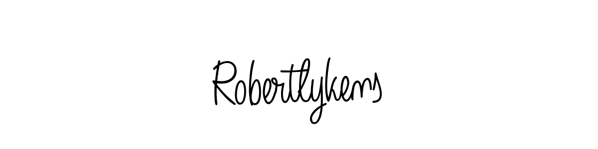 Use a signature maker to create a handwritten signature online. With this signature software, you can design (Angelique-Rose-font-FFP) your own signature for name Robertlykens. Robertlykens signature style 5 images and pictures png