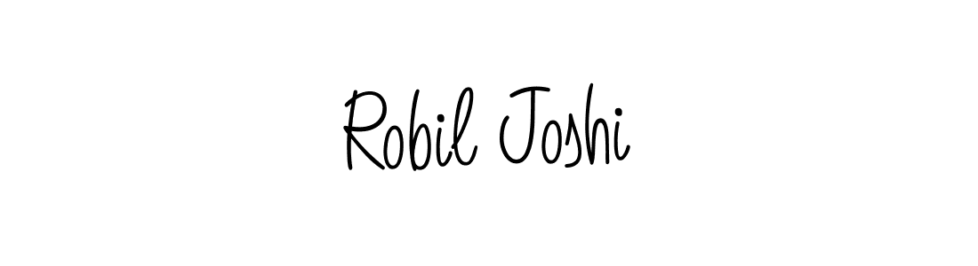 The best way (Angelique-Rose-font-FFP) to make a short signature is to pick only two or three words in your name. The name Robil Joshi include a total of six letters. For converting this name. Robil Joshi signature style 5 images and pictures png