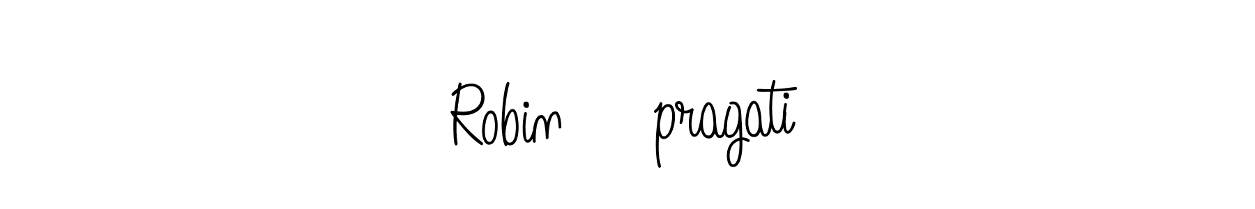 Create a beautiful signature design for name Robin❤️pragati. With this signature (Angelique-Rose-font-FFP) fonts, you can make a handwritten signature for free. Robin❤️pragati signature style 5 images and pictures png