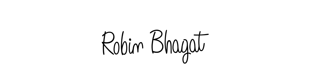 The best way (Angelique-Rose-font-FFP) to make a short signature is to pick only two or three words in your name. The name Robin Bhagat include a total of six letters. For converting this name. Robin Bhagat signature style 5 images and pictures png