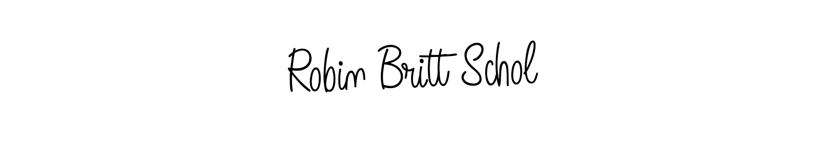The best way (Angelique-Rose-font-FFP) to make a short signature is to pick only two or three words in your name. The name Robin Britt Schol include a total of six letters. For converting this name. Robin Britt Schol signature style 5 images and pictures png