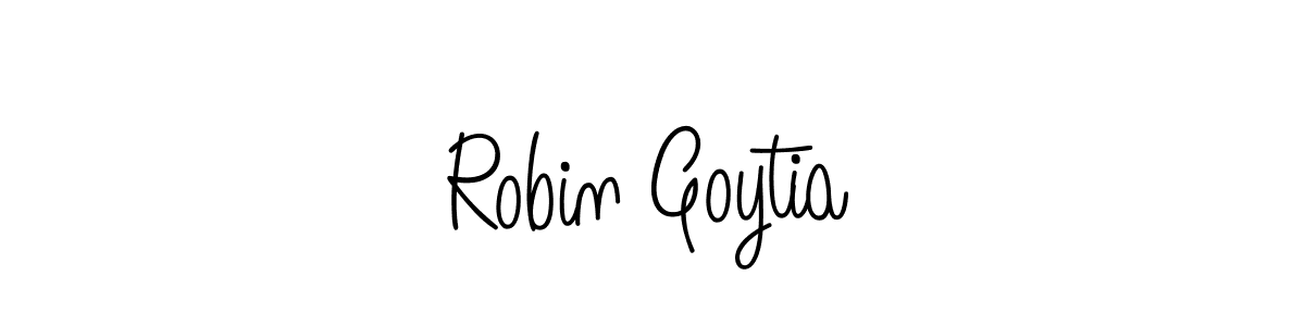 Design your own signature with our free online signature maker. With this signature software, you can create a handwritten (Angelique-Rose-font-FFP) signature for name Robin Goytia. Robin Goytia signature style 5 images and pictures png