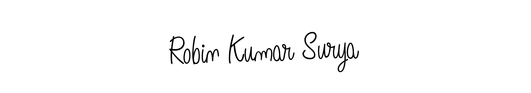 if you are searching for the best signature style for your name Robin Kumar Surya. so please give up your signature search. here we have designed multiple signature styles  using Angelique-Rose-font-FFP. Robin Kumar Surya signature style 5 images and pictures png