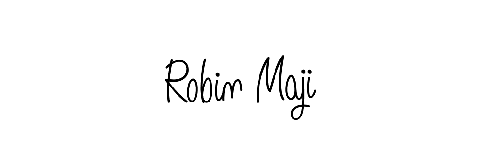 You should practise on your own different ways (Angelique-Rose-font-FFP) to write your name (Robin Maji) in signature. don't let someone else do it for you. Robin Maji signature style 5 images and pictures png