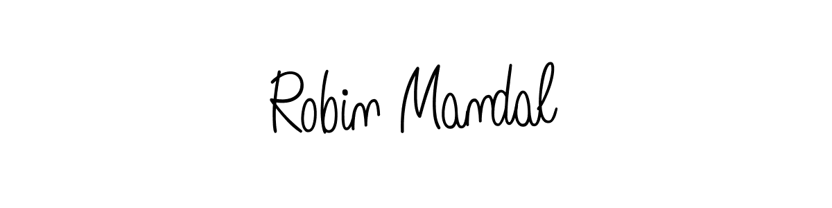 Robin Mandal stylish signature style. Best Handwritten Sign (Angelique-Rose-font-FFP) for my name. Handwritten Signature Collection Ideas for my name Robin Mandal. Robin Mandal signature style 5 images and pictures png