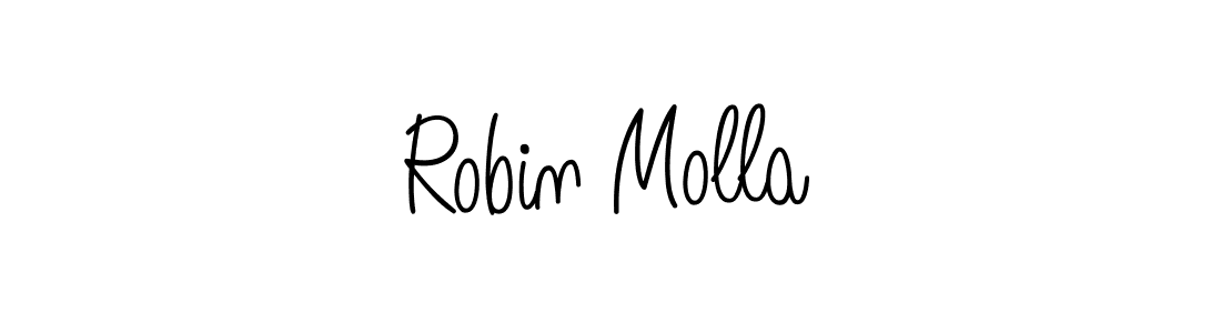 You should practise on your own different ways (Angelique-Rose-font-FFP) to write your name (Robin Molla) in signature. don't let someone else do it for you. Robin Molla signature style 5 images and pictures png