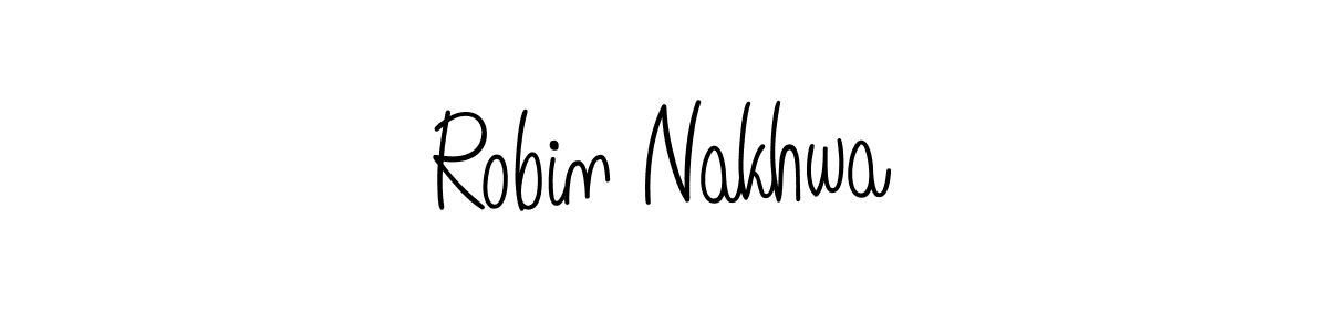 Use a signature maker to create a handwritten signature online. With this signature software, you can design (Angelique-Rose-font-FFP) your own signature for name Robin Nakhwa. Robin Nakhwa signature style 5 images and pictures png