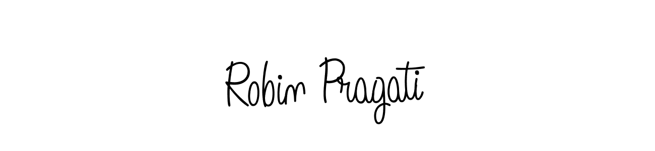 How to make Robin Pragati name signature. Use Angelique-Rose-font-FFP style for creating short signs online. This is the latest handwritten sign. Robin Pragati signature style 5 images and pictures png