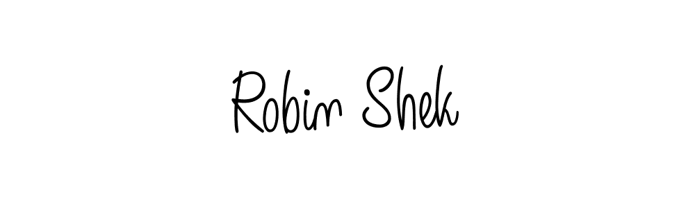 How to make Robin Shek name signature. Use Angelique-Rose-font-FFP style for creating short signs online. This is the latest handwritten sign. Robin Shek signature style 5 images and pictures png
