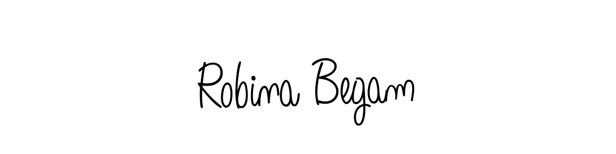 The best way (Angelique-Rose-font-FFP) to make a short signature is to pick only two or three words in your name. The name Robina Begam include a total of six letters. For converting this name. Robina Begam signature style 5 images and pictures png