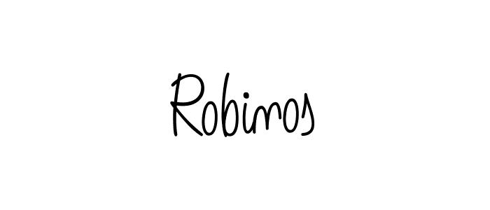 Use a signature maker to create a handwritten signature online. With this signature software, you can design (Angelique-Rose-font-FFP) your own signature for name Robinos. Robinos signature style 5 images and pictures png