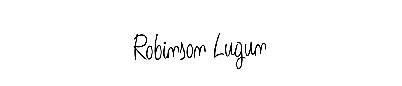 The best way (Angelique-Rose-font-FFP) to make a short signature is to pick only two or three words in your name. The name Robinson Lugun include a total of six letters. For converting this name. Robinson Lugun signature style 5 images and pictures png