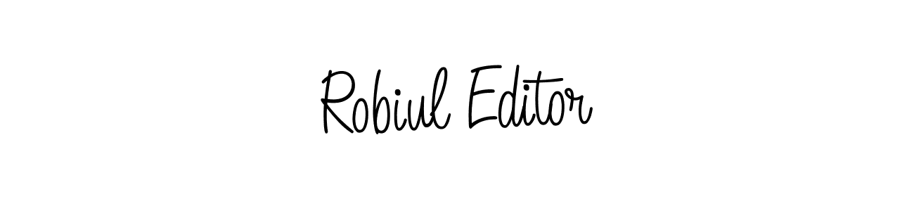 Design your own signature with our free online signature maker. With this signature software, you can create a handwritten (Angelique-Rose-font-FFP) signature for name Robiul Editor. Robiul Editor signature style 5 images and pictures png