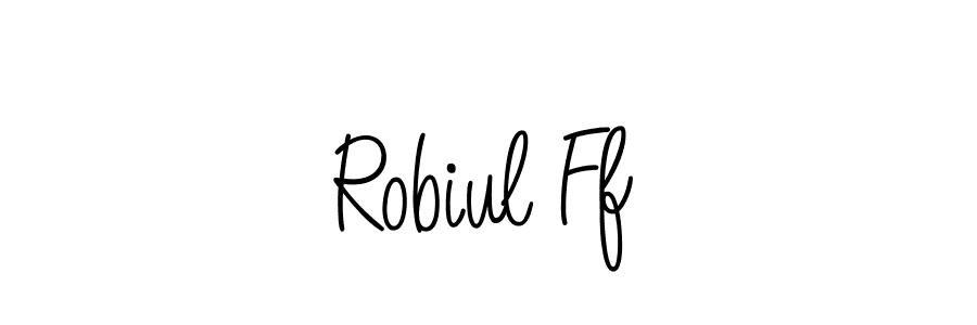 How to make Robiul Ff name signature. Use Angelique-Rose-font-FFP style for creating short signs online. This is the latest handwritten sign. Robiul Ff signature style 5 images and pictures png