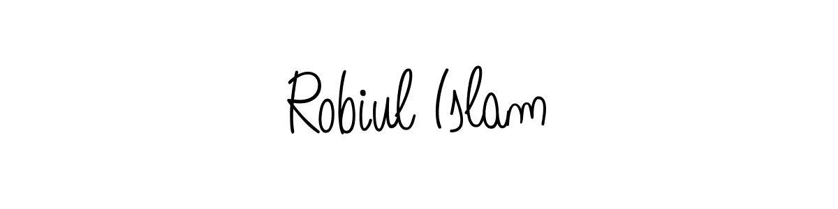 Design your own signature with our free online signature maker. With this signature software, you can create a handwritten (Angelique-Rose-font-FFP) signature for name Robiul Islam. Robiul Islam signature style 5 images and pictures png