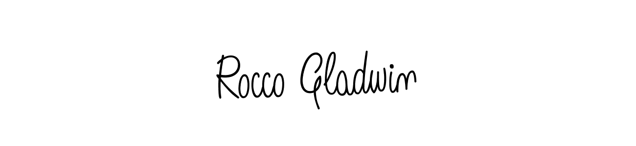 Make a beautiful signature design for name Rocco Gladwin. With this signature (Angelique-Rose-font-FFP) style, you can create a handwritten signature for free. Rocco Gladwin signature style 5 images and pictures png