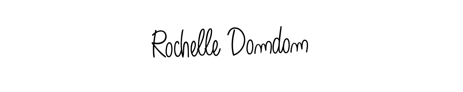 Rochelle Domdom stylish signature style. Best Handwritten Sign (Angelique-Rose-font-FFP) for my name. Handwritten Signature Collection Ideas for my name Rochelle Domdom. Rochelle Domdom signature style 5 images and pictures png