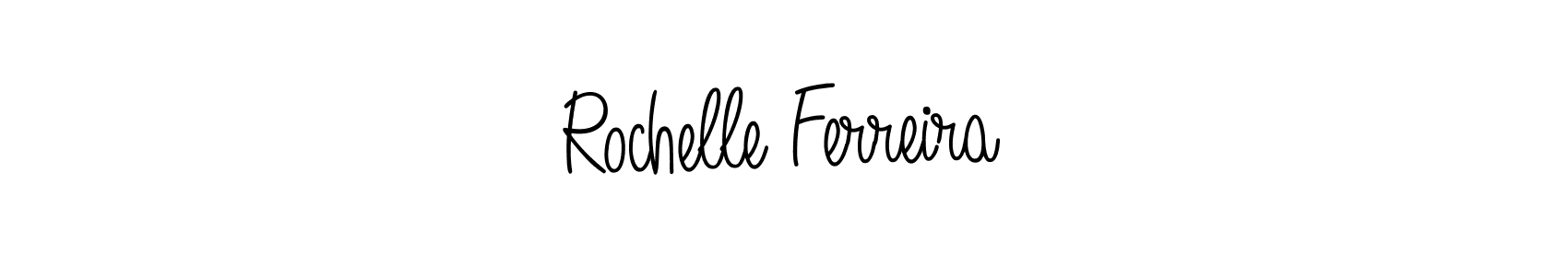 How to make Rochelle Ferreira name signature. Use Angelique-Rose-font-FFP style for creating short signs online. This is the latest handwritten sign. Rochelle Ferreira signature style 5 images and pictures png