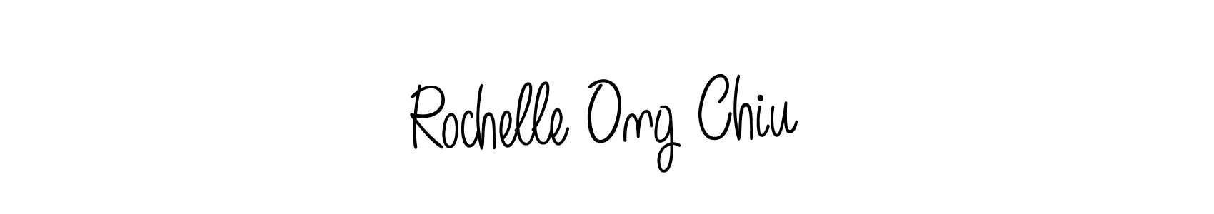 Create a beautiful signature design for name Rochelle Ong Chiu. With this signature (Angelique-Rose-font-FFP) fonts, you can make a handwritten signature for free. Rochelle Ong Chiu signature style 5 images and pictures png