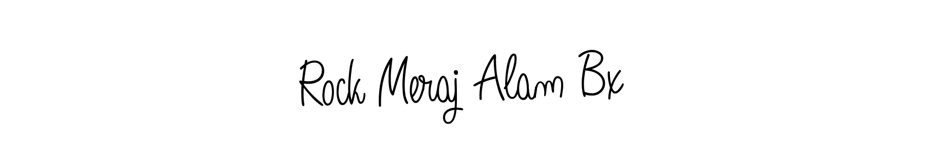 Rock Meraj Alam Bx stylish signature style. Best Handwritten Sign (Angelique-Rose-font-FFP) for my name. Handwritten Signature Collection Ideas for my name Rock Meraj Alam Bx. Rock Meraj Alam Bx signature style 5 images and pictures png
