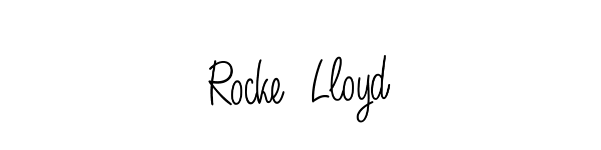 Use a signature maker to create a handwritten signature online. With this signature software, you can design (Angelique-Rose-font-FFP) your own signature for name Rocke  Lloyd. Rocke  Lloyd signature style 5 images and pictures png