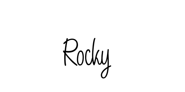 How to Draw Rocky  signature style? Angelique-Rose-font-FFP is a latest design signature styles for name Rocky . Rocky  signature style 5 images and pictures png