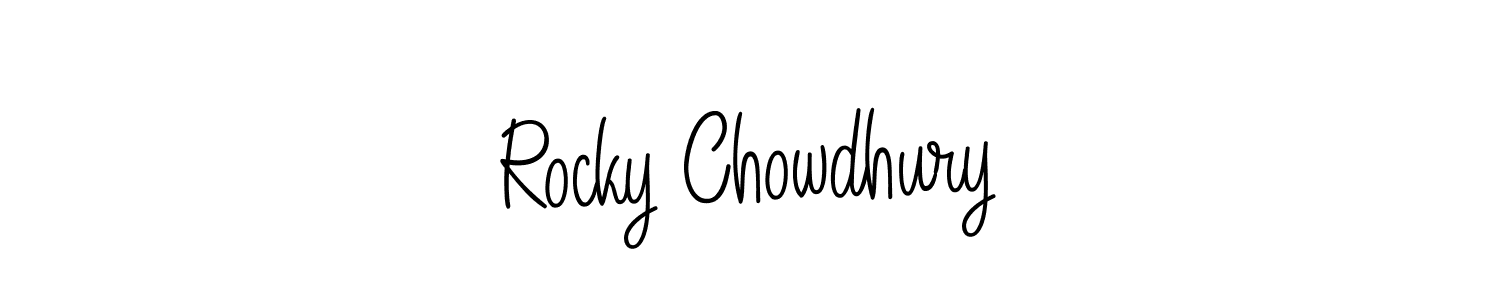 Rocky Chowdhury stylish signature style. Best Handwritten Sign (Angelique-Rose-font-FFP) for my name. Handwritten Signature Collection Ideas for my name Rocky Chowdhury. Rocky Chowdhury signature style 5 images and pictures png