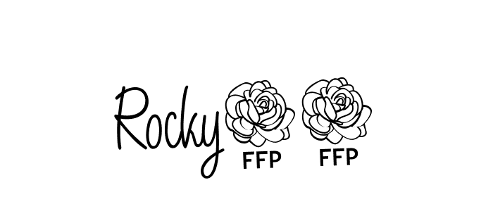 Make a beautiful signature design for name Rocky19. With this signature (Angelique-Rose-font-FFP) style, you can create a handwritten signature for free. Rocky19 signature style 5 images and pictures png