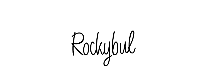 Design your own signature with our free online signature maker. With this signature software, you can create a handwritten (Angelique-Rose-font-FFP) signature for name Rockybul. Rockybul signature style 5 images and pictures png