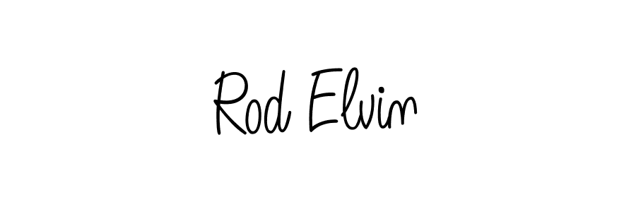 The best way (Angelique-Rose-font-FFP) to make a short signature is to pick only two or three words in your name. The name Rod Elvin include a total of six letters. For converting this name. Rod Elvin signature style 5 images and pictures png