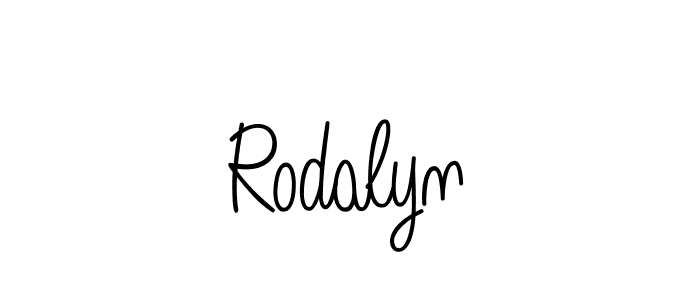 Use a signature maker to create a handwritten signature online. With this signature software, you can design (Angelique-Rose-font-FFP) your own signature for name Rodalyn. Rodalyn signature style 5 images and pictures png