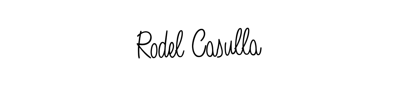 Create a beautiful signature design for name Rodel Casulla. With this signature (Angelique-Rose-font-FFP) fonts, you can make a handwritten signature for free. Rodel Casulla signature style 5 images and pictures png