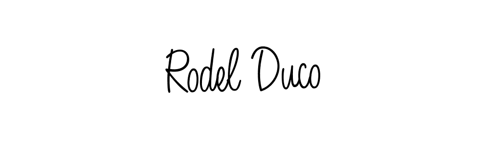Once you've used our free online signature maker to create your best signature Angelique-Rose-font-FFP style, it's time to enjoy all of the benefits that Rodel Duco name signing documents. Rodel Duco signature style 5 images and pictures png