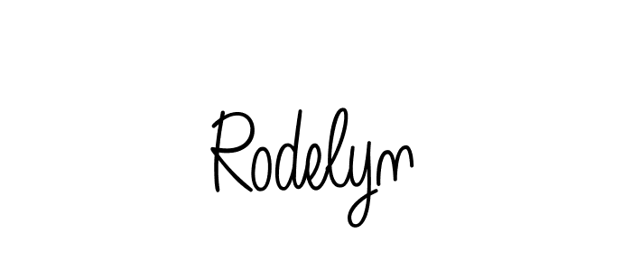 How to make Rodelyn name signature. Use Angelique-Rose-font-FFP style for creating short signs online. This is the latest handwritten sign. Rodelyn signature style 5 images and pictures png