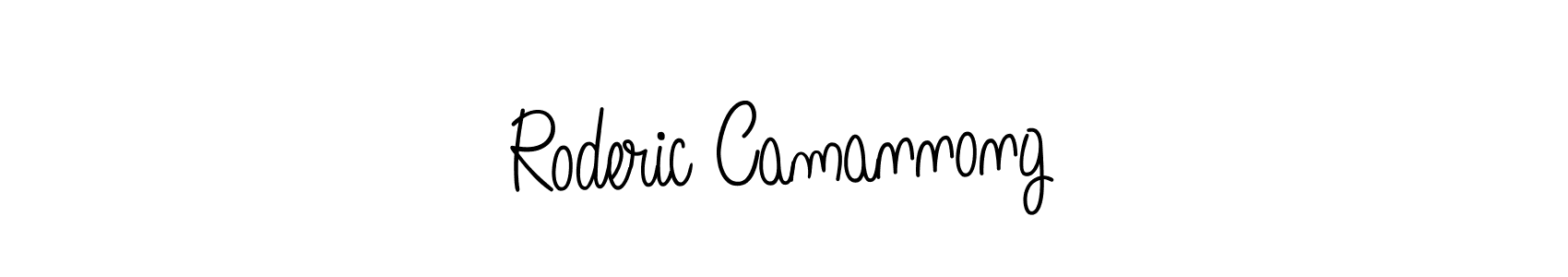 Roderic Camannong stylish signature style. Best Handwritten Sign (Angelique-Rose-font-FFP) for my name. Handwritten Signature Collection Ideas for my name Roderic Camannong. Roderic Camannong signature style 5 images and pictures png