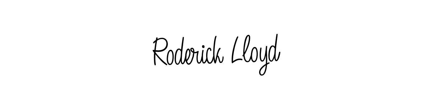 Roderick Lloyd stylish signature style. Best Handwritten Sign (Angelique-Rose-font-FFP) for my name. Handwritten Signature Collection Ideas for my name Roderick Lloyd. Roderick Lloyd signature style 5 images and pictures png