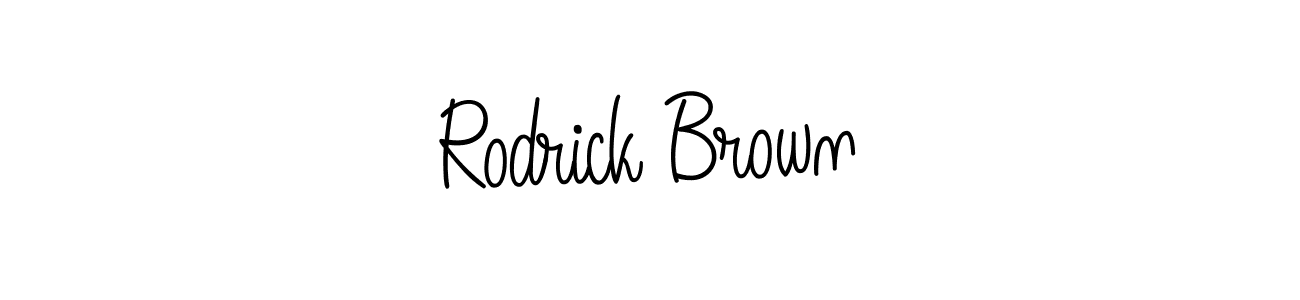 Design your own signature with our free online signature maker. With this signature software, you can create a handwritten (Angelique-Rose-font-FFP) signature for name Rodrick Brown. Rodrick Brown signature style 5 images and pictures png