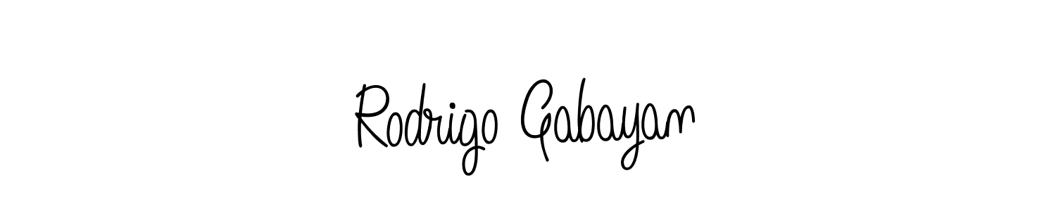 It looks lik you need a new signature style for name Rodrigo Gabayan. Design unique handwritten (Angelique-Rose-font-FFP) signature with our free signature maker in just a few clicks. Rodrigo Gabayan signature style 5 images and pictures png